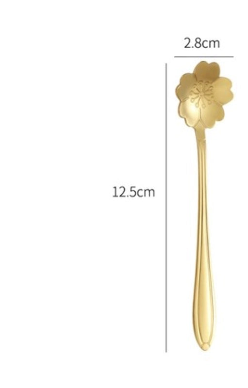 Casual Flower Stainless Steel Spoon