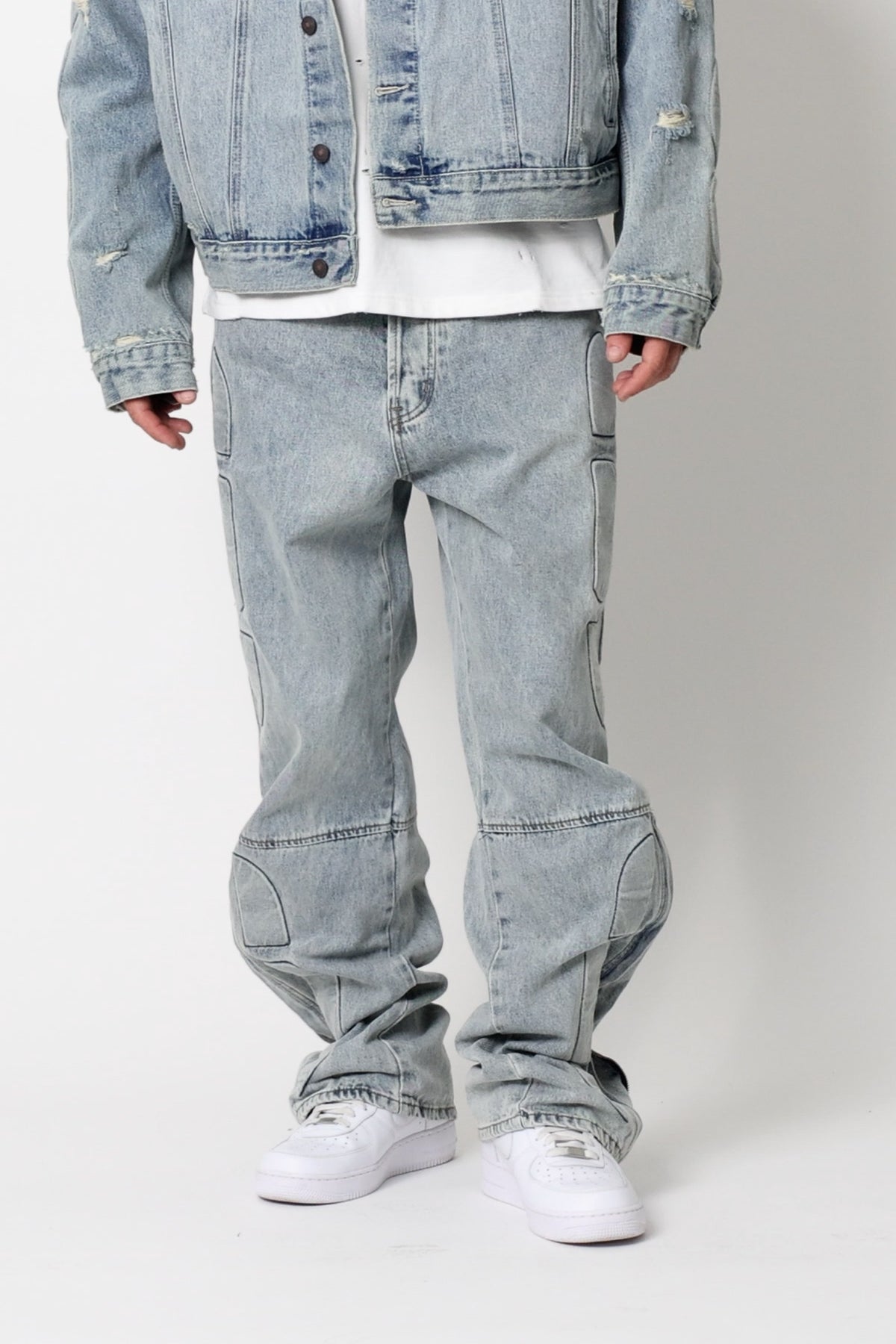 Ultra Baggy Moto Denim - Blue