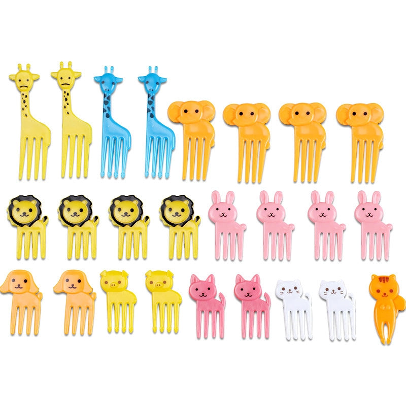 New Cartoon Fruit Fork  Mini Fruit Sign Hot Children Fruit Fork