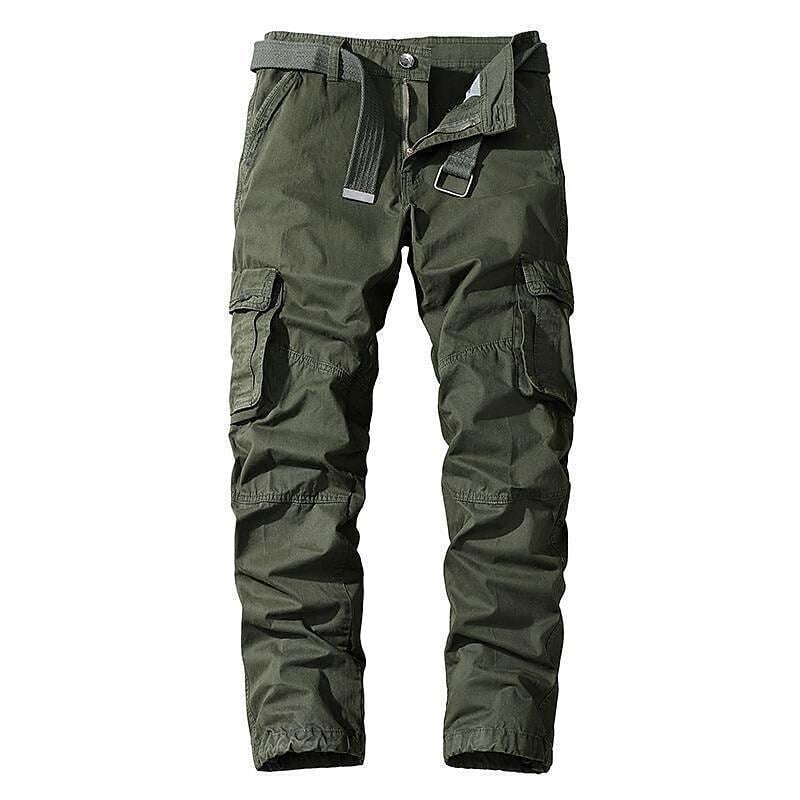 5-PACK  Men's Cargo Pants Trousers Work Pants Multi Pocket 6 Pocket Plain Comfort Breathable Casual Daily Streetwear Cotton Blend Sports Fashion ArmyGreen Black Micro-elastic