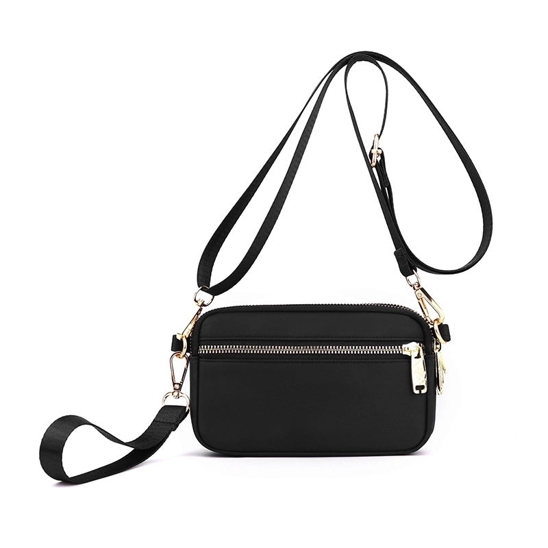 Lightweight Water-repellent Nylon Cloth Bag Casual Shoulder Crossbody Bag Mobile Phone Bag Fashionable Shopping Bag