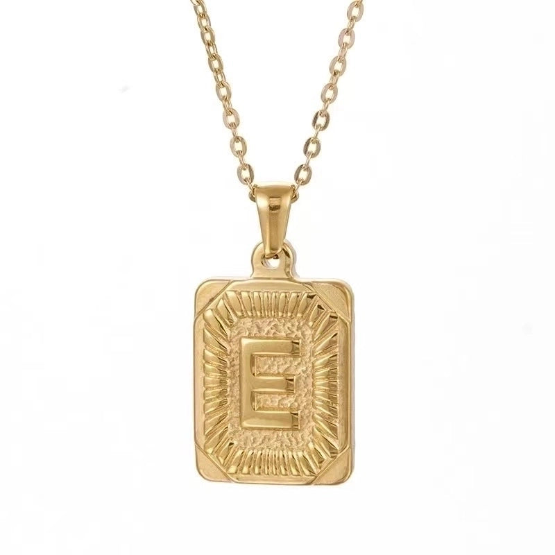 Hip-hop Letter Titanium Steel Plating Gold Plated Pendant Necklace