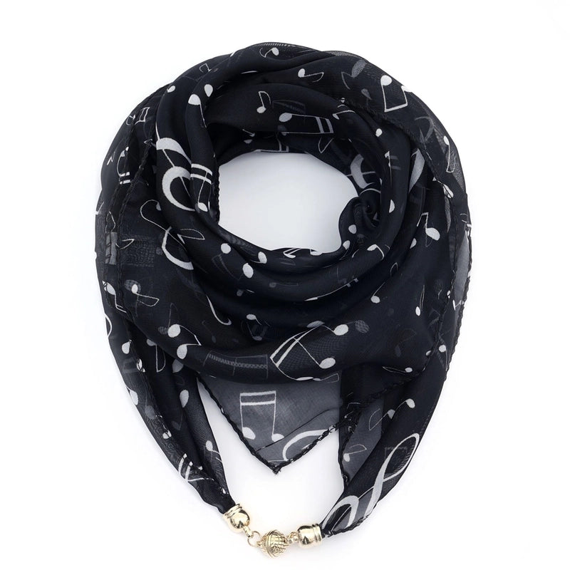 Women's Elegant Sweet Letter Flower Polyester Printing Silk Scarf
