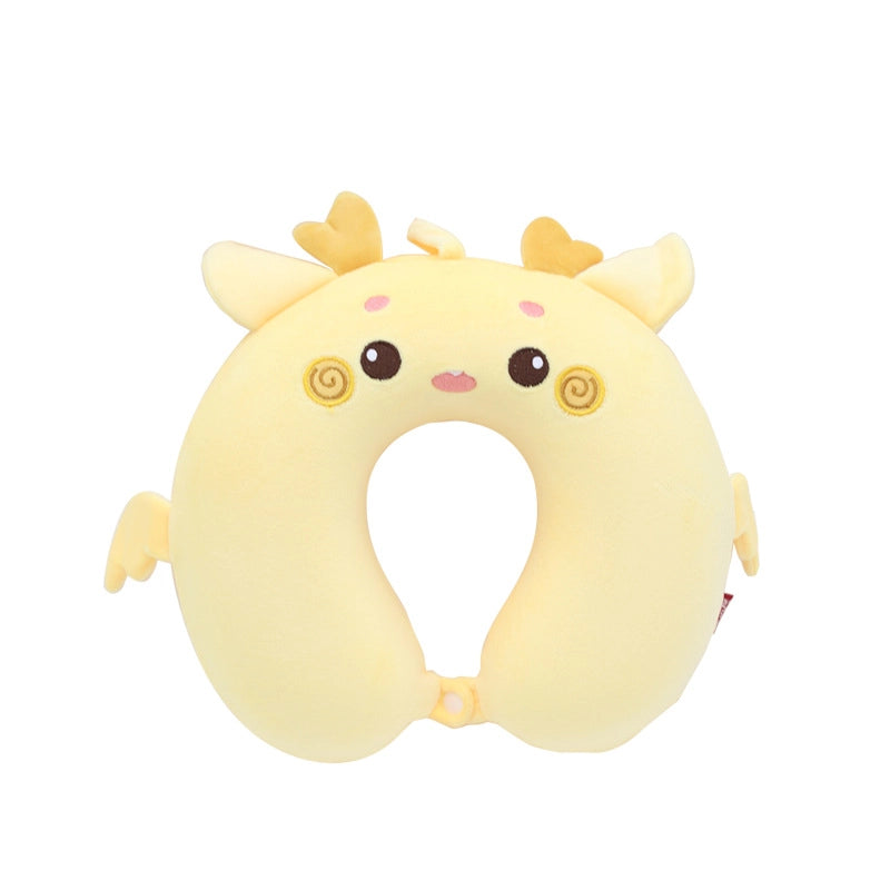 Cartoon Memory Cotton U-shaped Pillow Leisure House Travel Office Neck Pillow Slow Rebound Aircraft Travel Neck Pillow