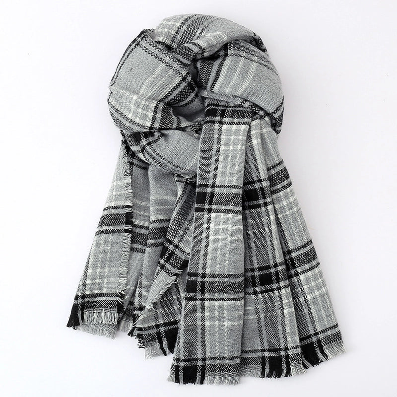 Women's Elegant Business Basic Color Block Acrylic Scarf