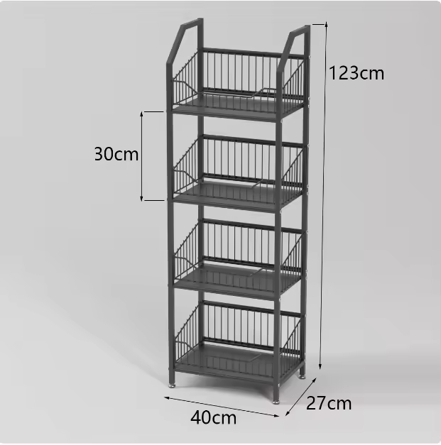4 Layer Cart Bedside Mobile Snack Storage Rack