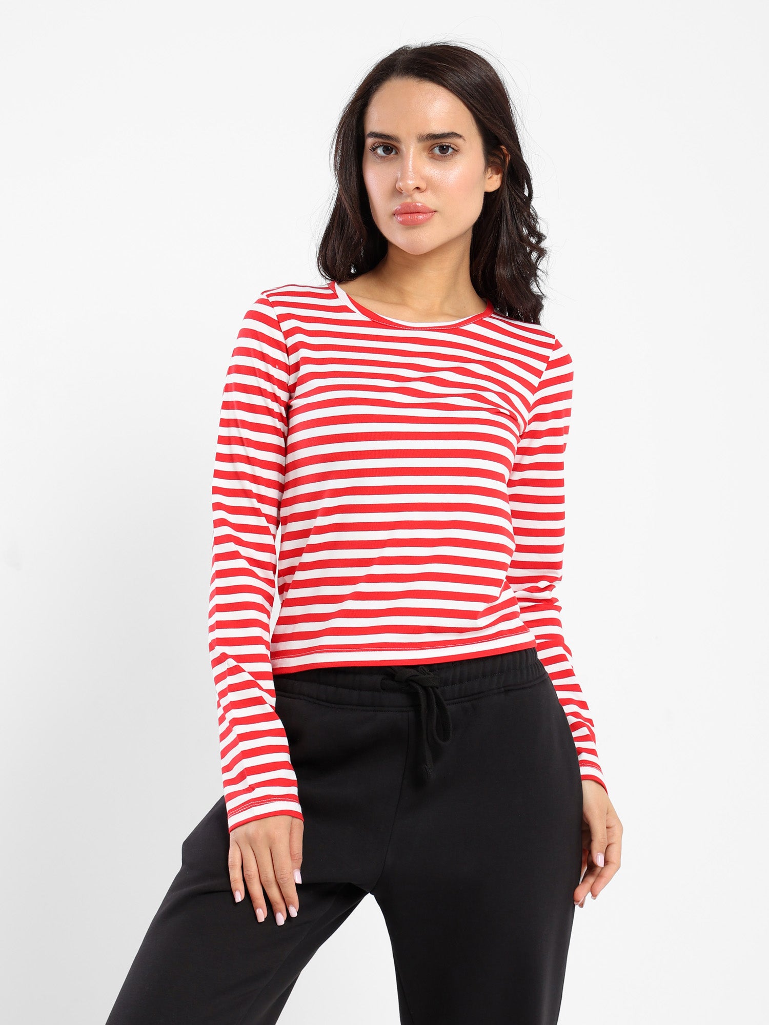 Striped Long Sleeves Top