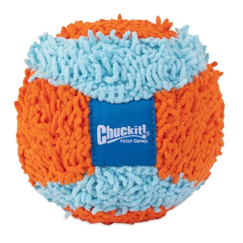 Chuckit Indoor Fetch Ball Dog Toy (4.75 Inch). Orange and Blue