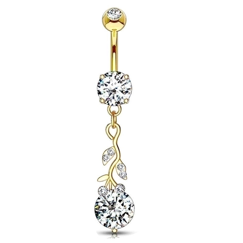 15 Pieces Minimalist Heart Shape Pineapple Butterfly Plating Inlay Stainless Steel Zircon Navel Stud