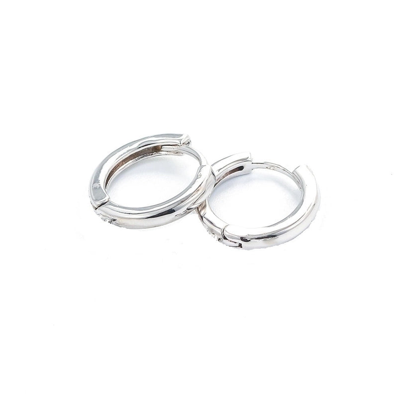1 Pair Fashion Round Inlay Copper Zircon Earrings