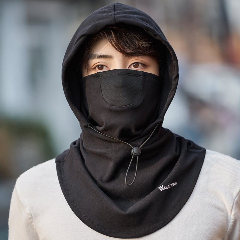 Hooded Face Mask with Neck Warmer for Cycling