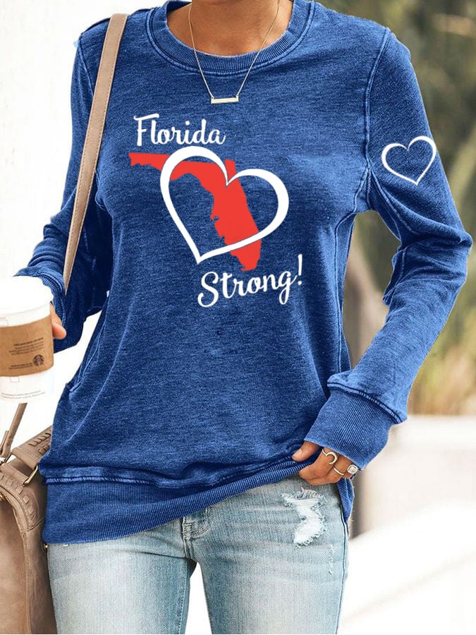 Women's  Florida  Strong Print Sweatshirt