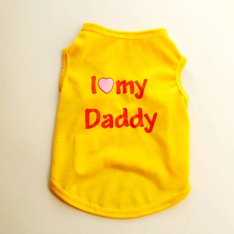 Casual Cotton Letter Pet Clothing