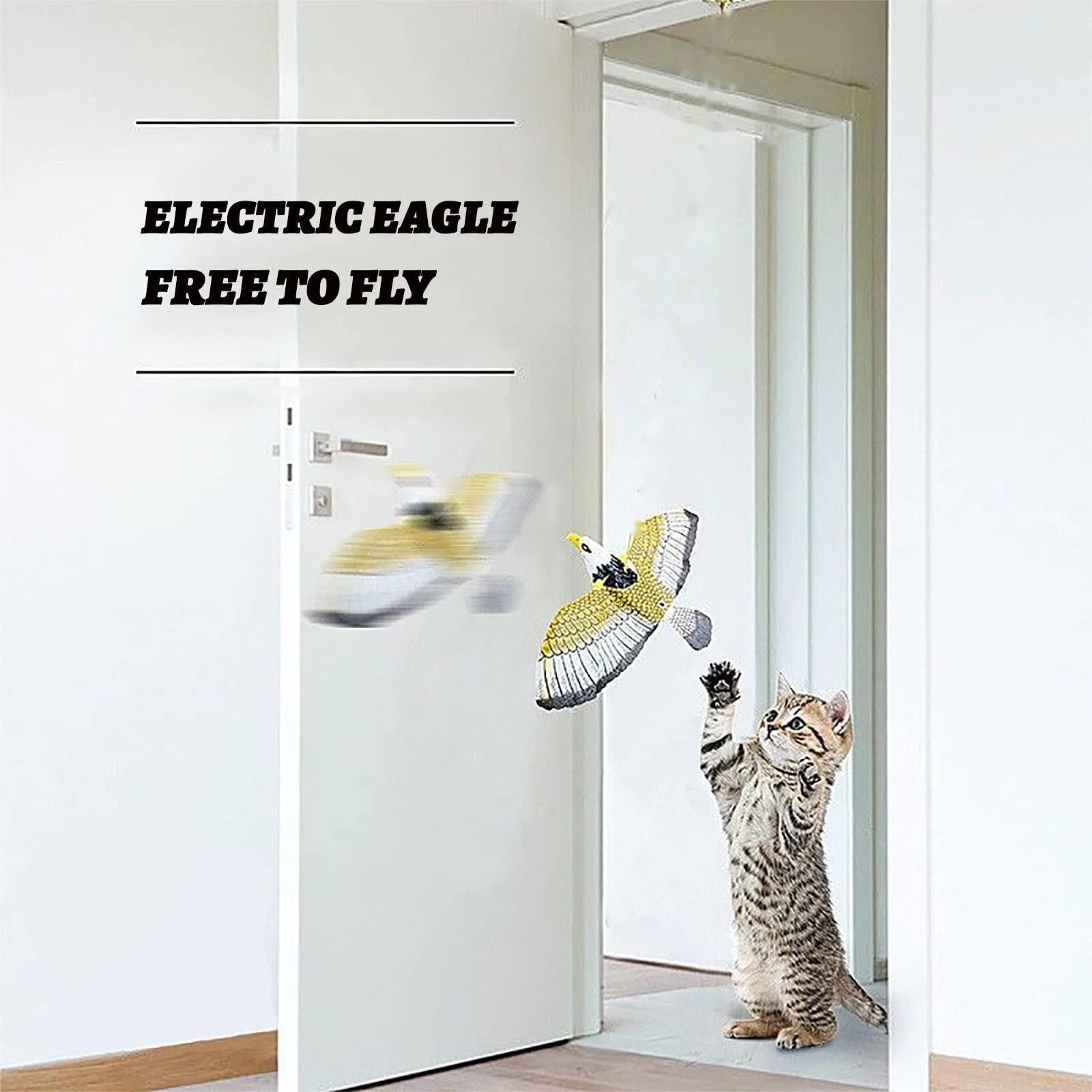 ⚡Automatic Moving Simulation Bird Interactive Cat Toy for Indoor Cats