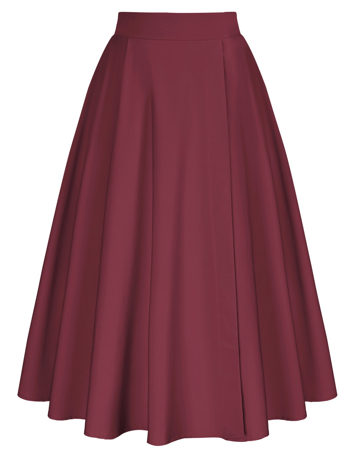 Vintage Skirts with Side Slit High Waisted Midi A-Line Flowy Skirts with Pockets