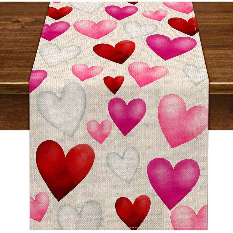 Valentine'S Day Minimalist Letter Heart Shape Linen