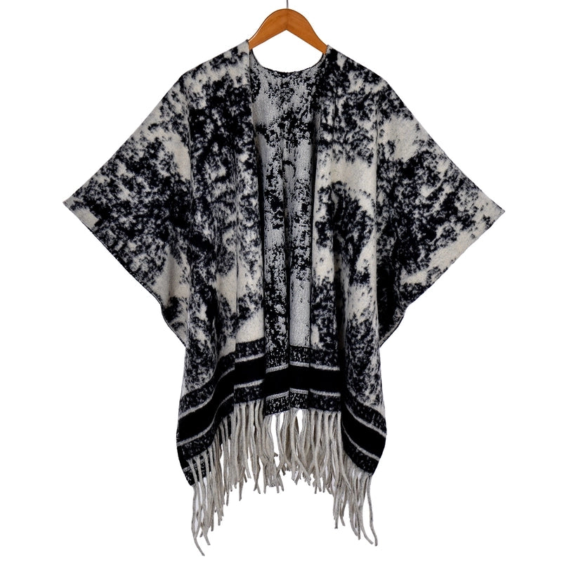 Women's Retro Graffiti Polyester Acrylic Oil Painting Shawl