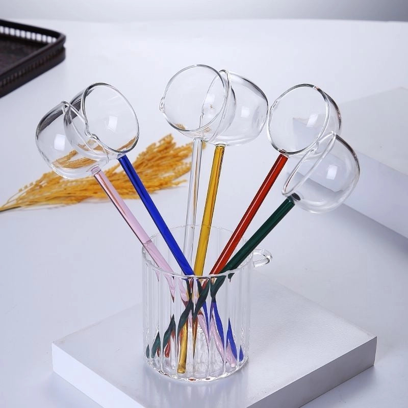 High Borosilicate Heat-resistant Glass Spoon Glass Spoon Hot Oil Spoon Can Be Directly Heated By Open Flame