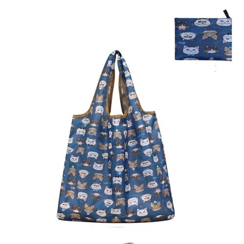 Women's Minimalist Classic Style Color Block Oxford Cloth Shopping Bags