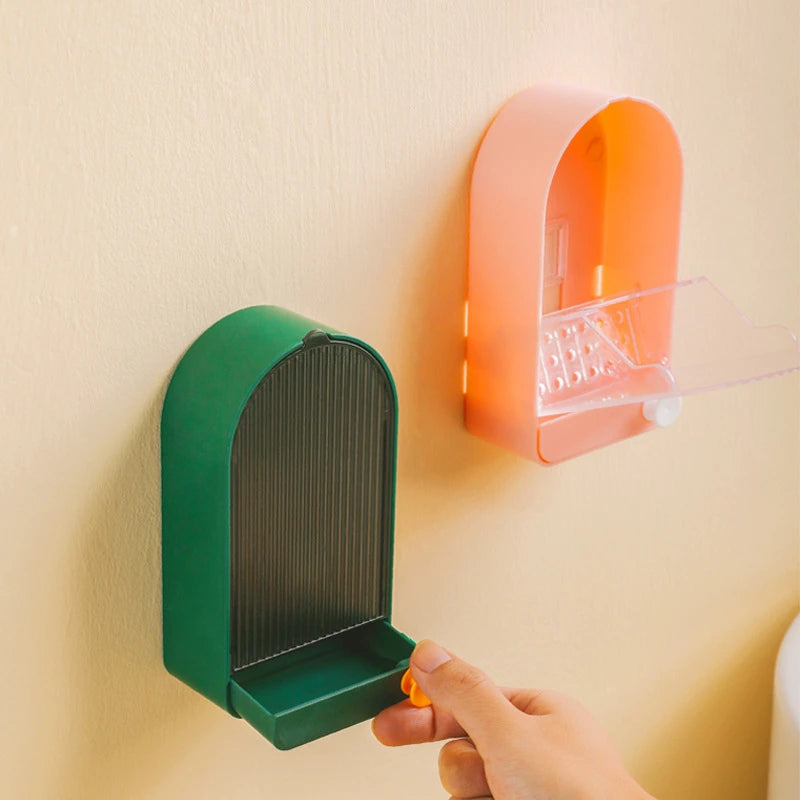 Wall-mounted Flip Cover Soap Box