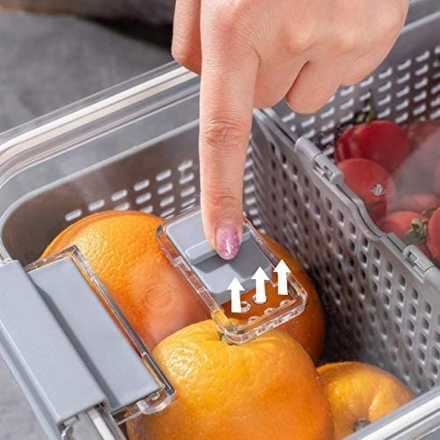3 In 1 Refrigerator Storage Box . Plastic Fridge Container