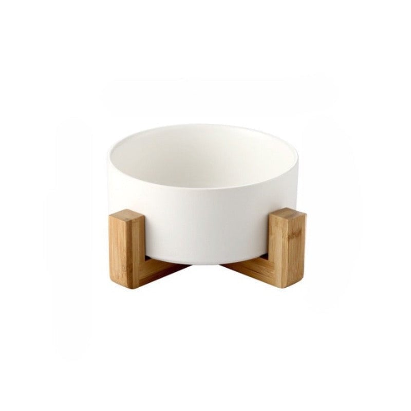 Pet Bowl With Wood Stand