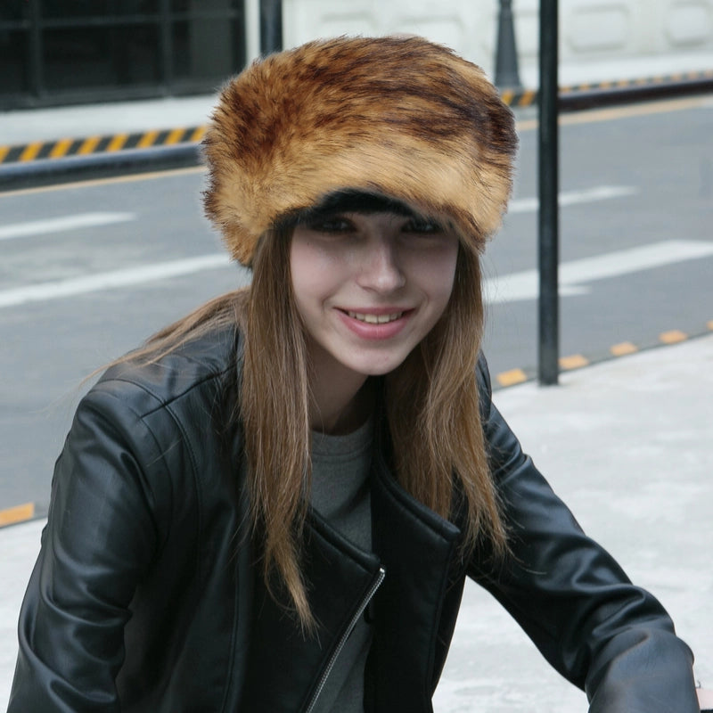 P0202 Fashion Color Mao Mao Head Ring Head Ring Imitation Fur Warm Headgear Cap Children Europe And The United States New