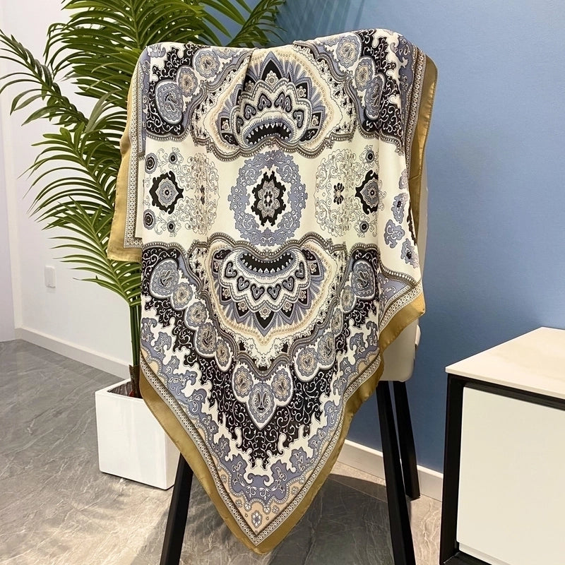 Women's Ethnic Style Totem Satin Silk Scarves