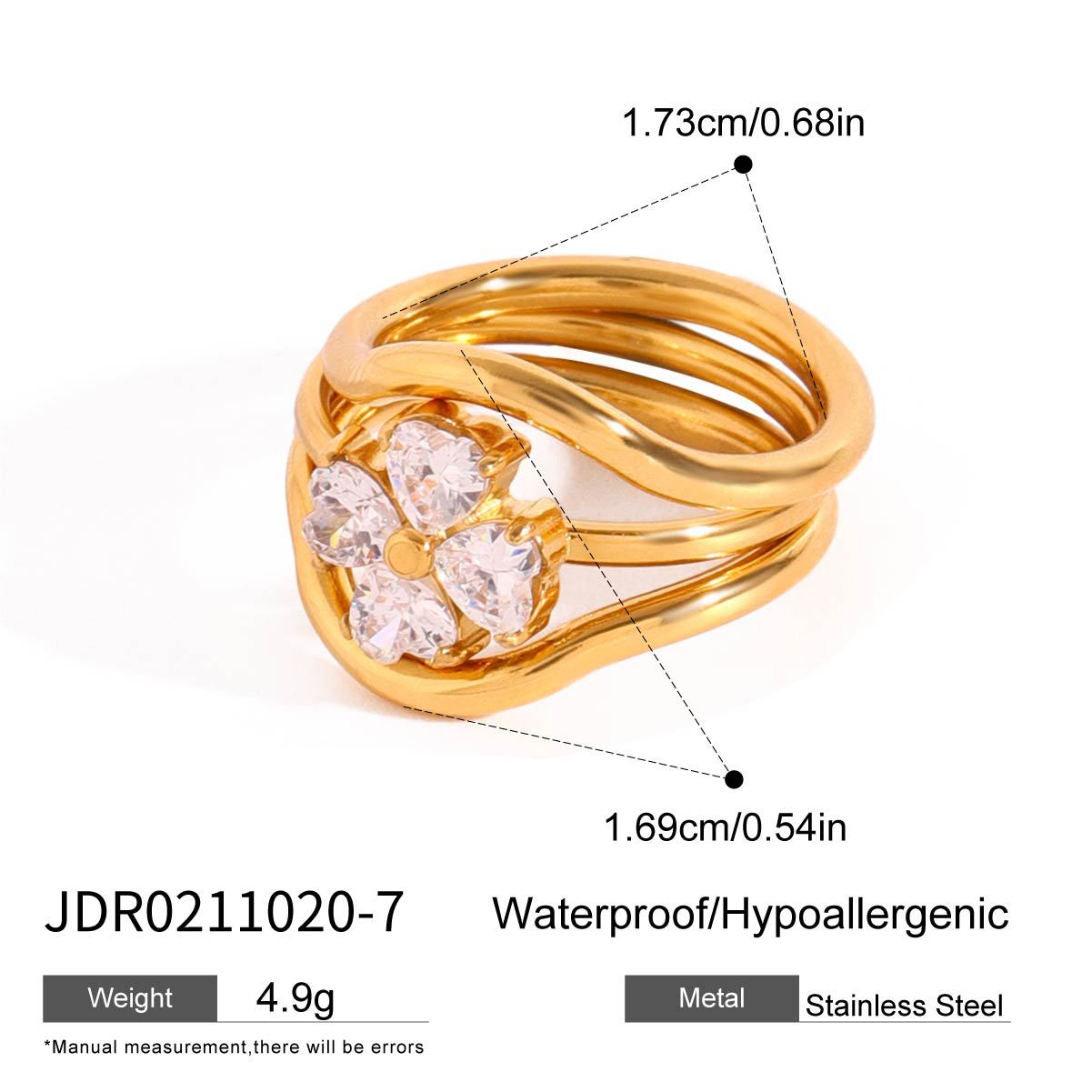 Jie Ding Titanium Steel Ring Female Niche Design Ring Jewelry Stainless Steel Rings