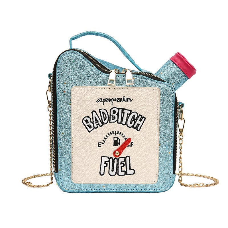 Women's Medium Pu Leather Letter Color Block Streetwear Sequins Square Zipper Crossbody Bag