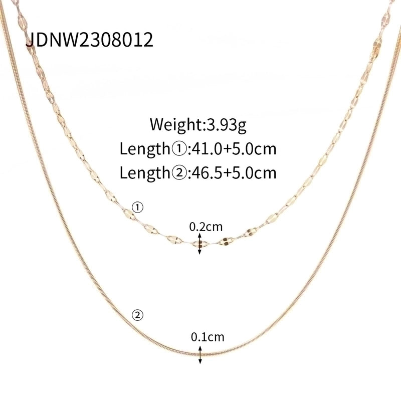 IG Style Solid Color Stainless Steel Plating Necklace