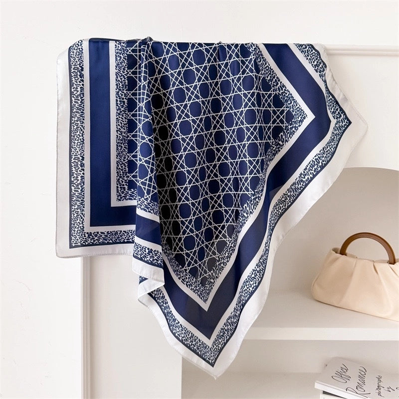 Women's Casual Vacation Lemon Flower Satin Printing And Dyeing Printing Dyeing Silk Scarf
