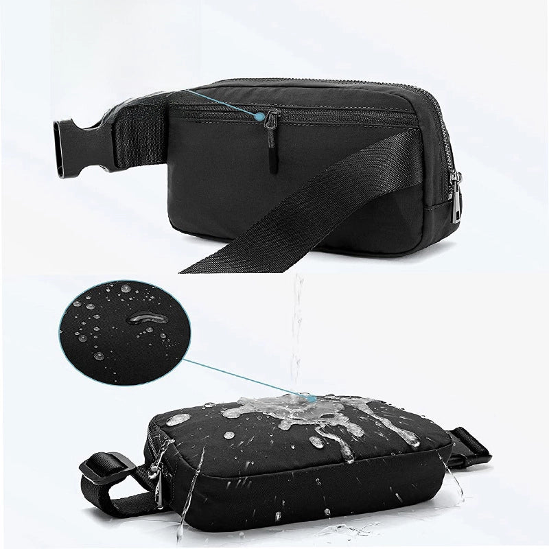 New Lulu Waist Bag Nylon Waterproof Chest Bag Outdoor Sports Running Mobile Phone Bag Men's And Women's Crossbody Bag