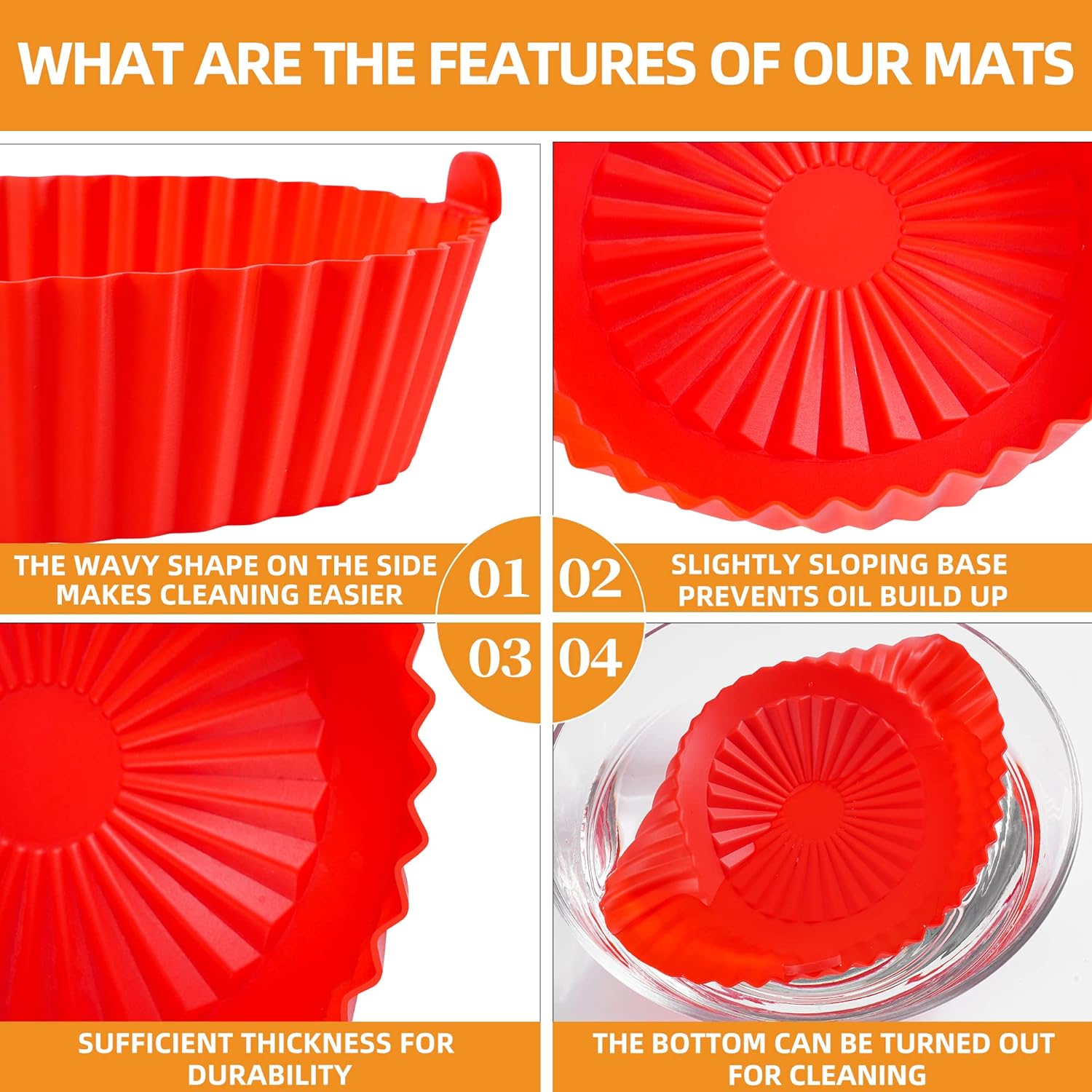 Air Fryer Silicone Baking Tray Pot. Air Fryer Oven Accessories