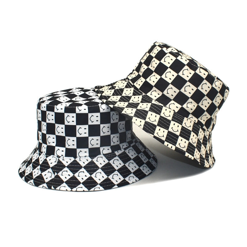 Unisex Fashion Smile Face Wide Eaves Bucket Hat