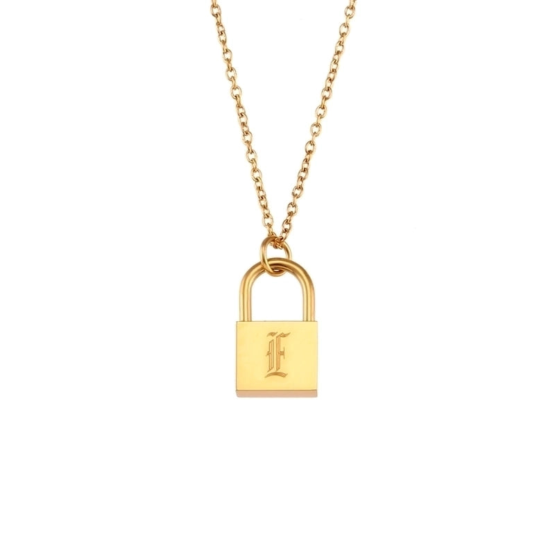 Fashion Letter 304 Stainless Steel 18K Gold Plated Plating Necklace