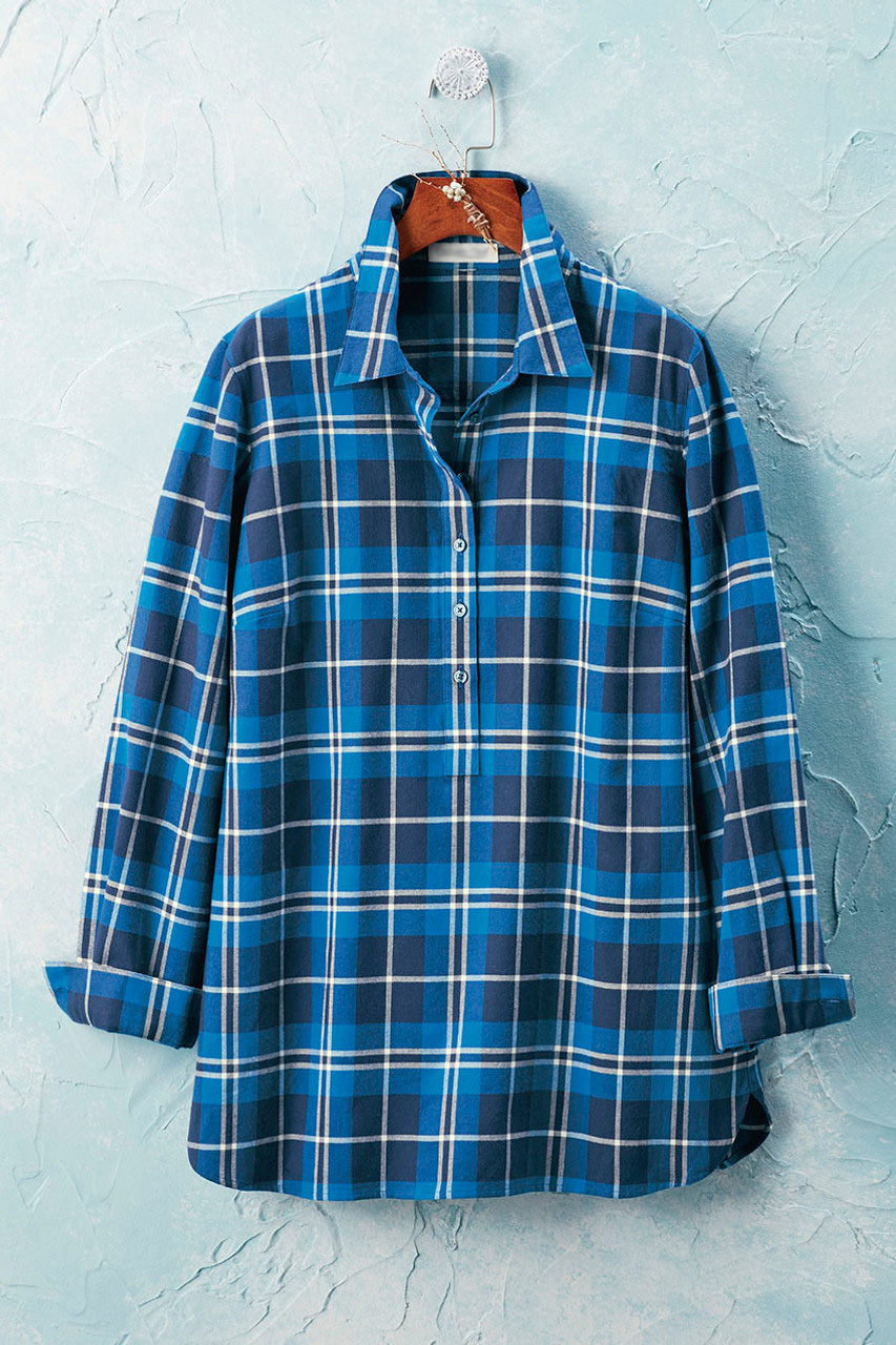 Midnight Celebration Plaid Tunic