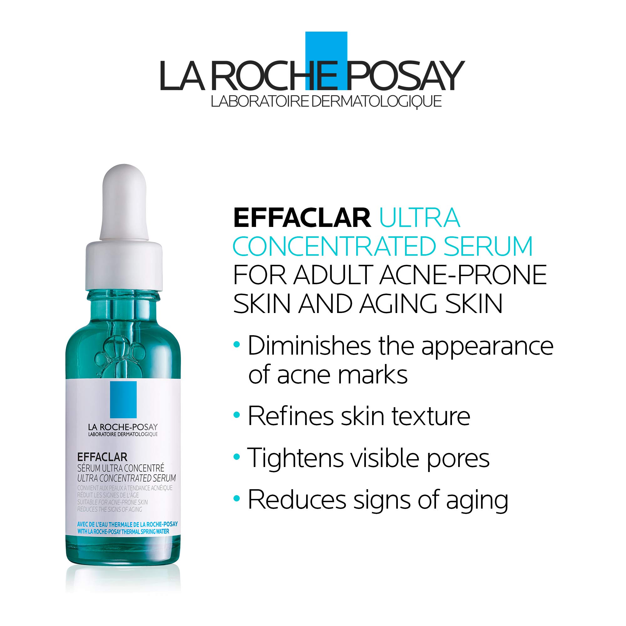 La Roche-Posay Ultra Concentrated Serum, Anti-Imprefections and Marks, For Acne Prone Skin, Effaclar, 30ml