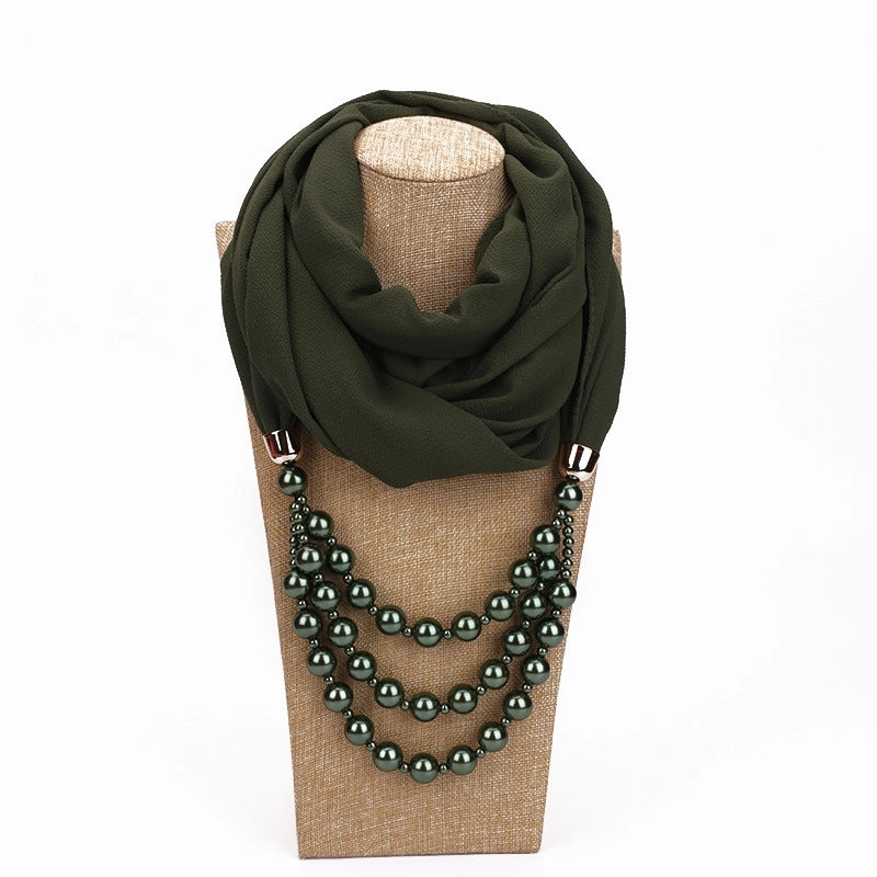 Women's Streetwear Solid Color Chiffon Patchwork Winter Scarves