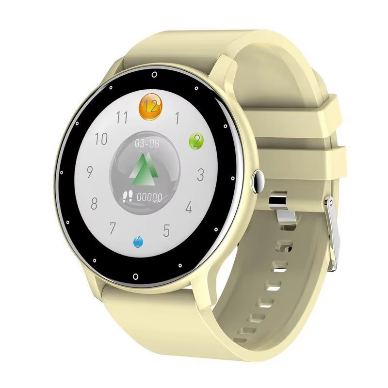 Fitness Tracker Waterproof Smart Watch With ZL02 Round Smart Watch With Heart Rate Monitor Prediction Watch