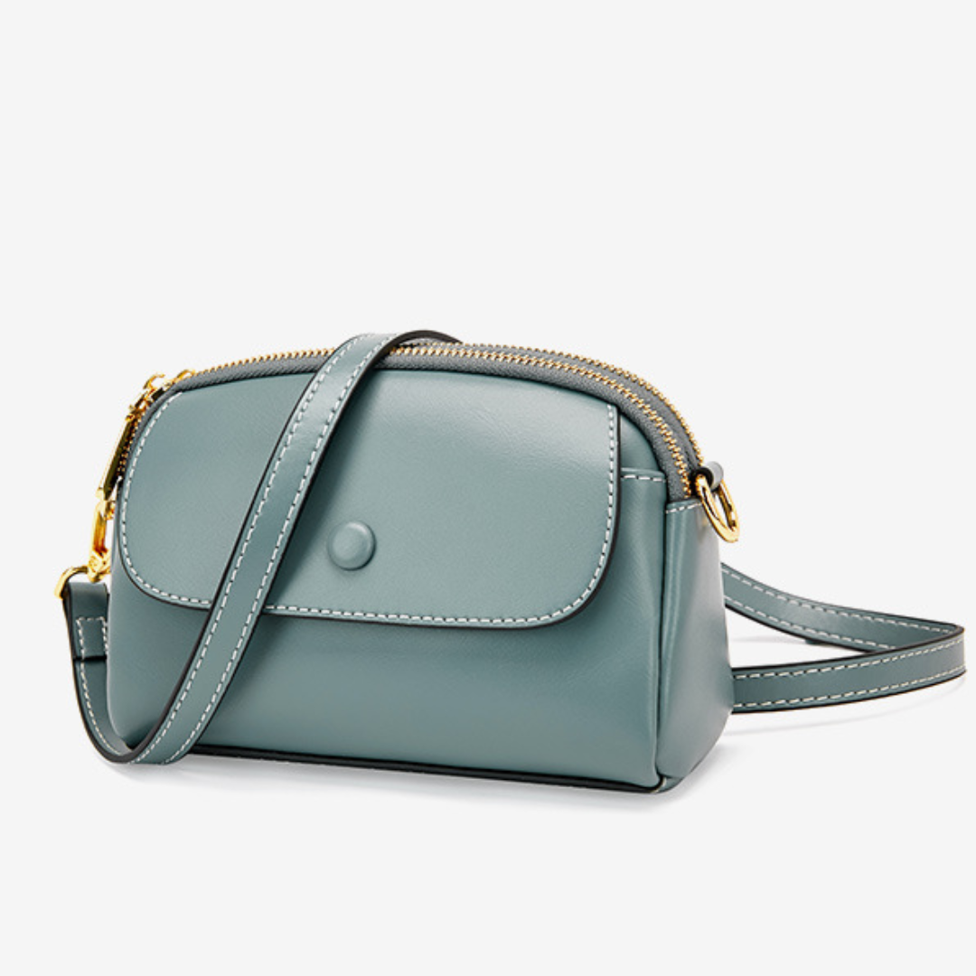 Genuine Leather One-Shoulder  Mini Crossbody Bag