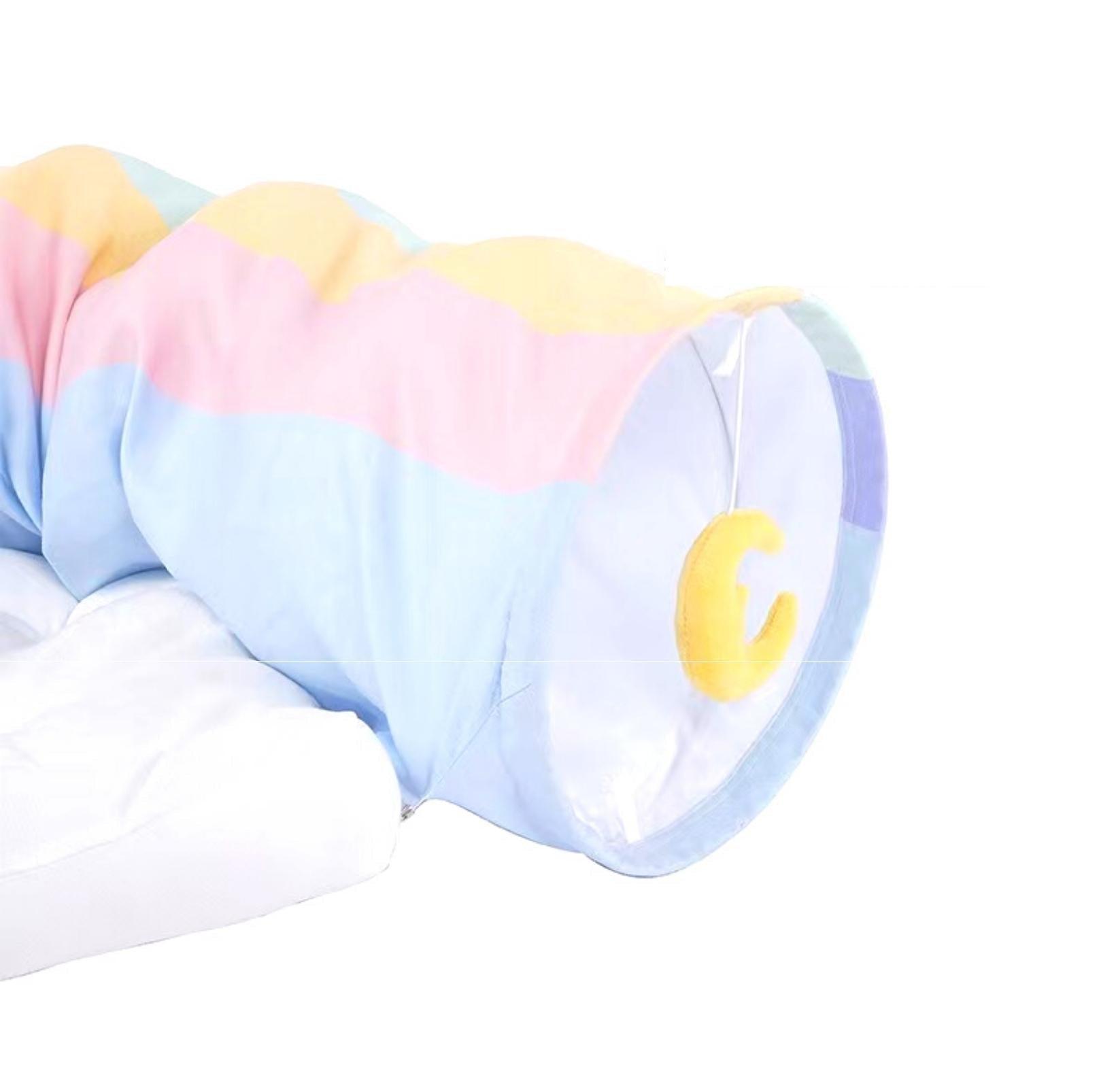 Rainbow Tunnel Toys and Removable Cat Bed