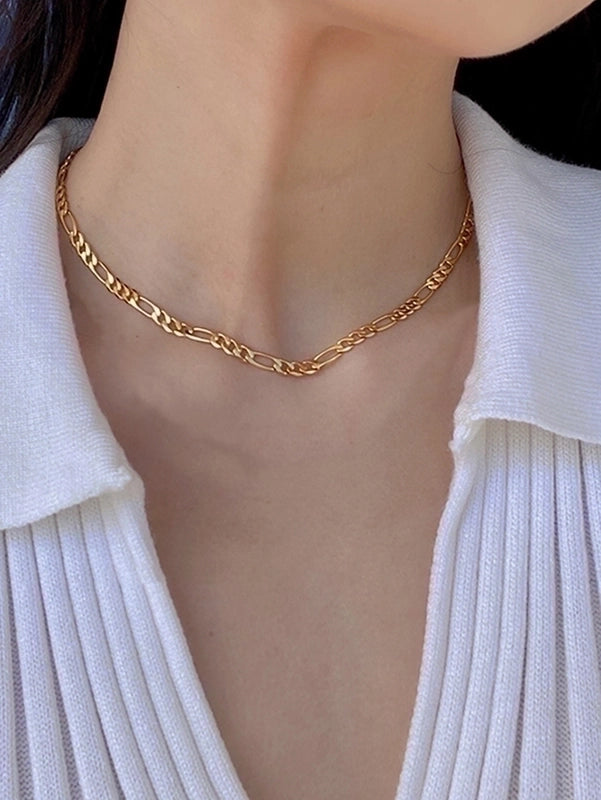 Minimalist Classic Style Solid Color 304 Stainless Steel Stainless Steel Necklaces