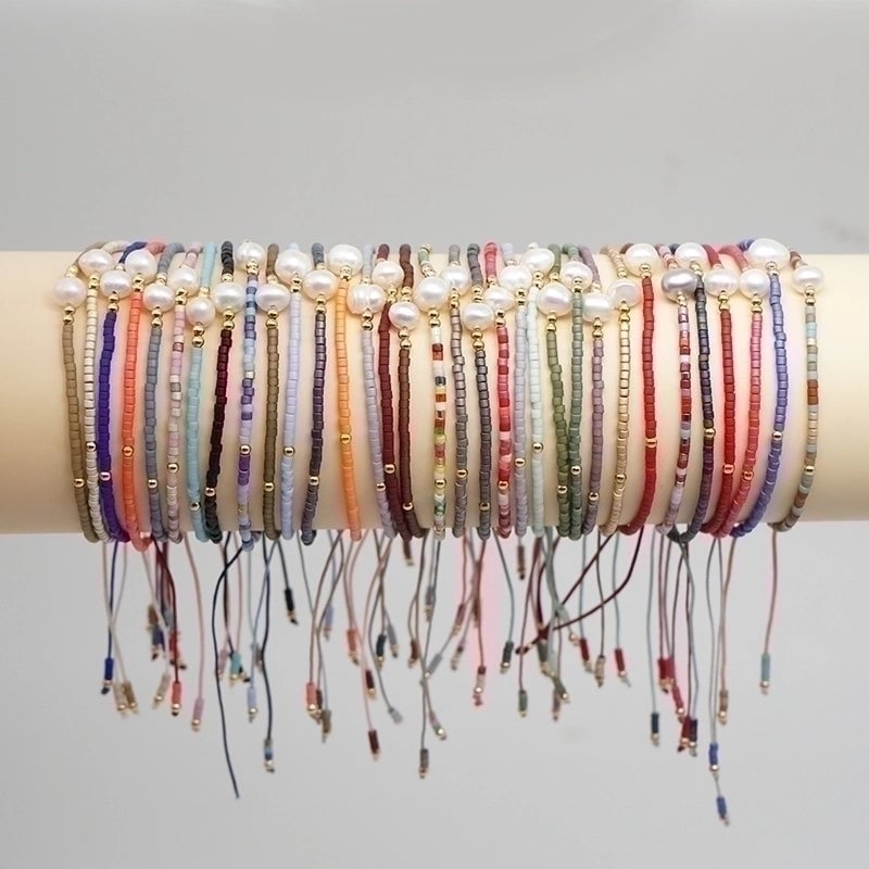 1 Piece Minimalist Circle Beaded Irregular Pearl Women's Bracelets