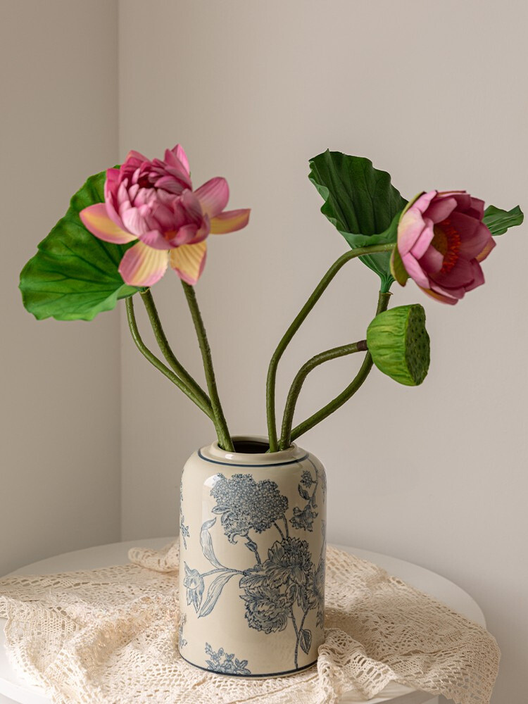 Elegant Blue & White Porcelain Vase