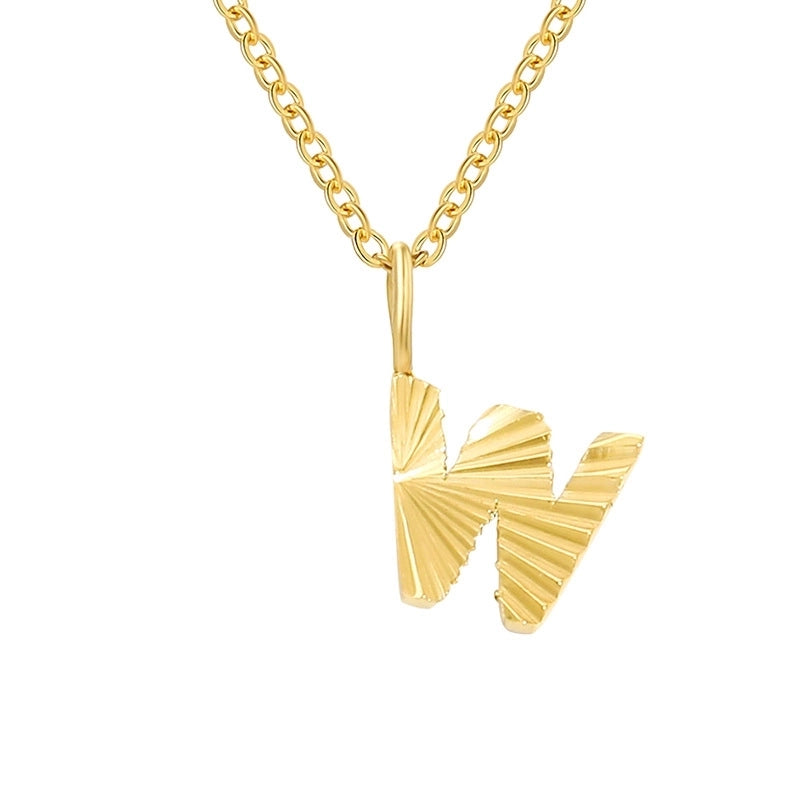 Minimalist Letter Stainless Steel Pendant Necklace In Bulk