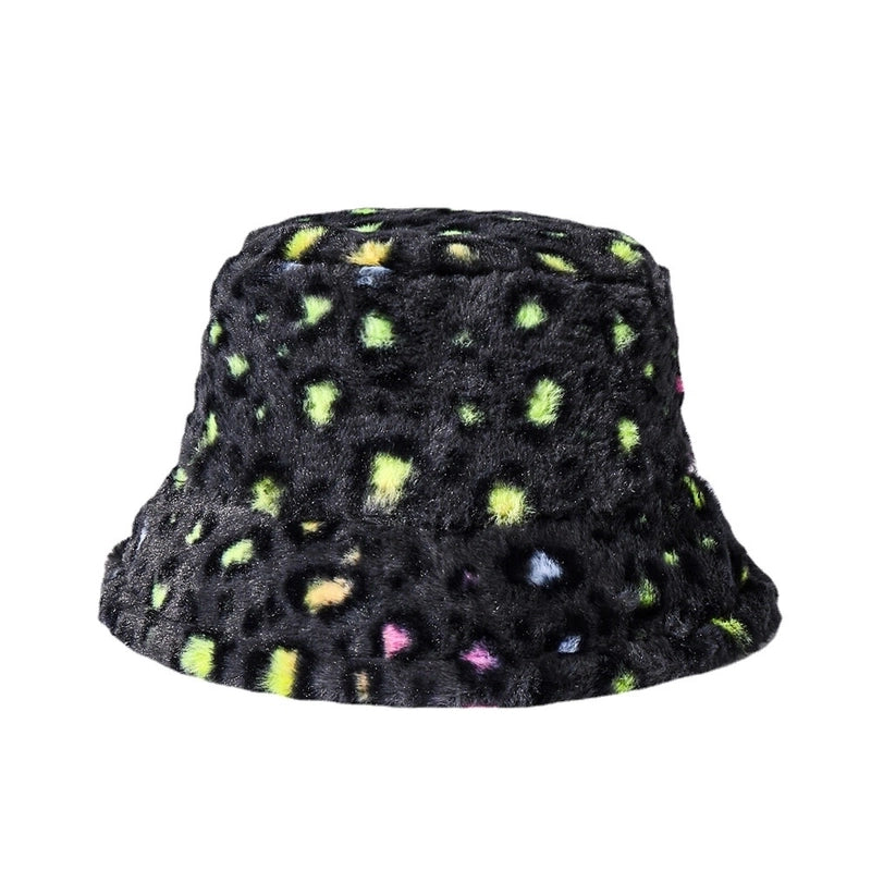 Unisex Basic Retro Classic Style Leopard Wide Eaves Bucket Hat