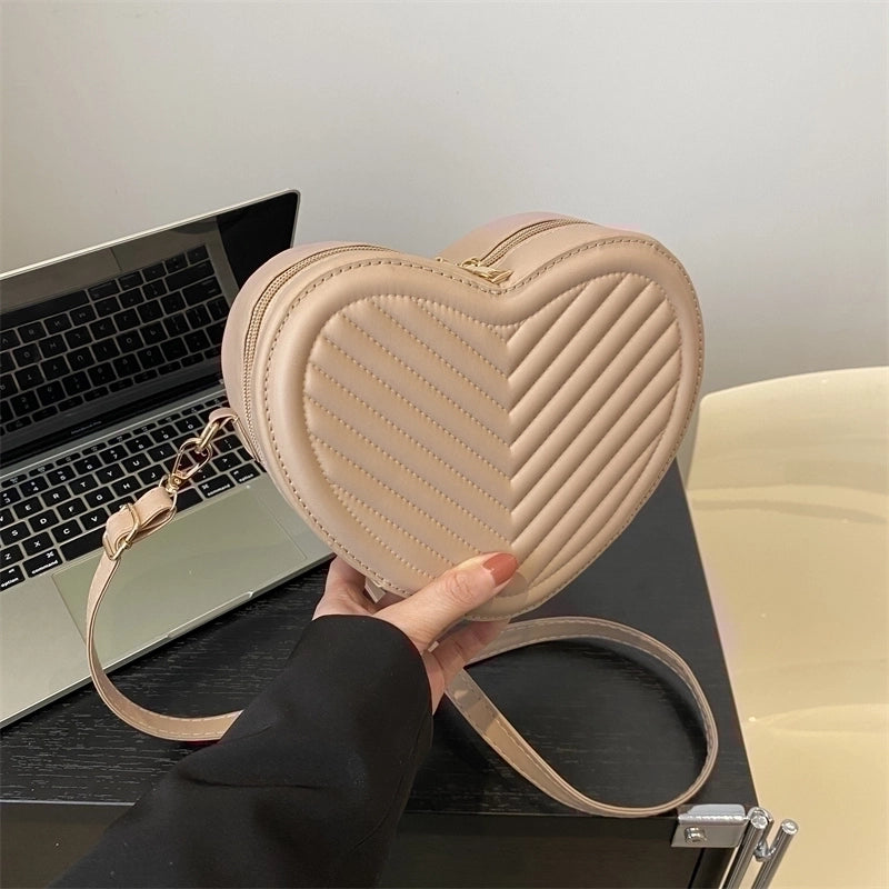 Women's Medium Pu Leather Solid Color Streetwear Zipper Crossbody Bag