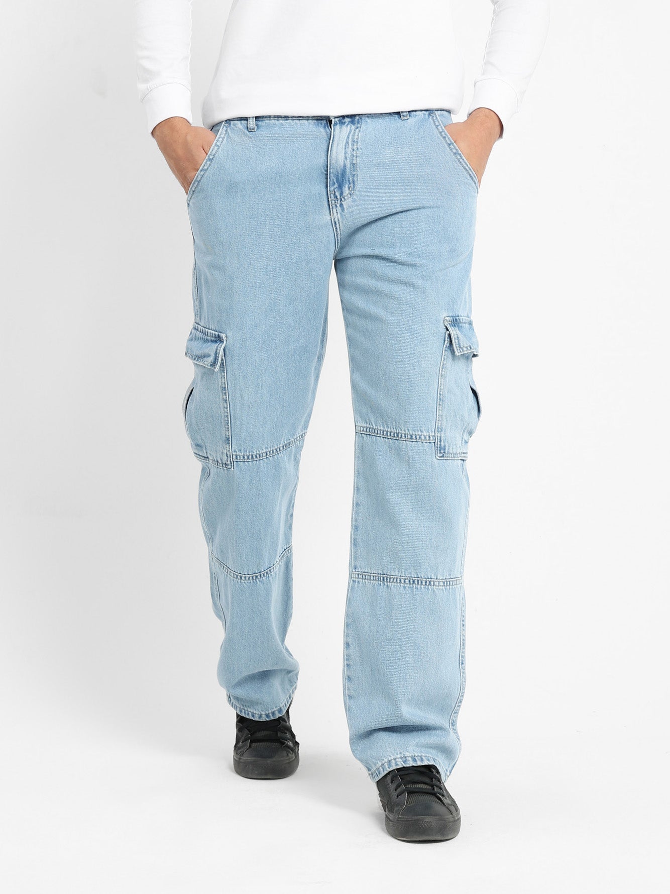 Casual Cargo Denim Jeans