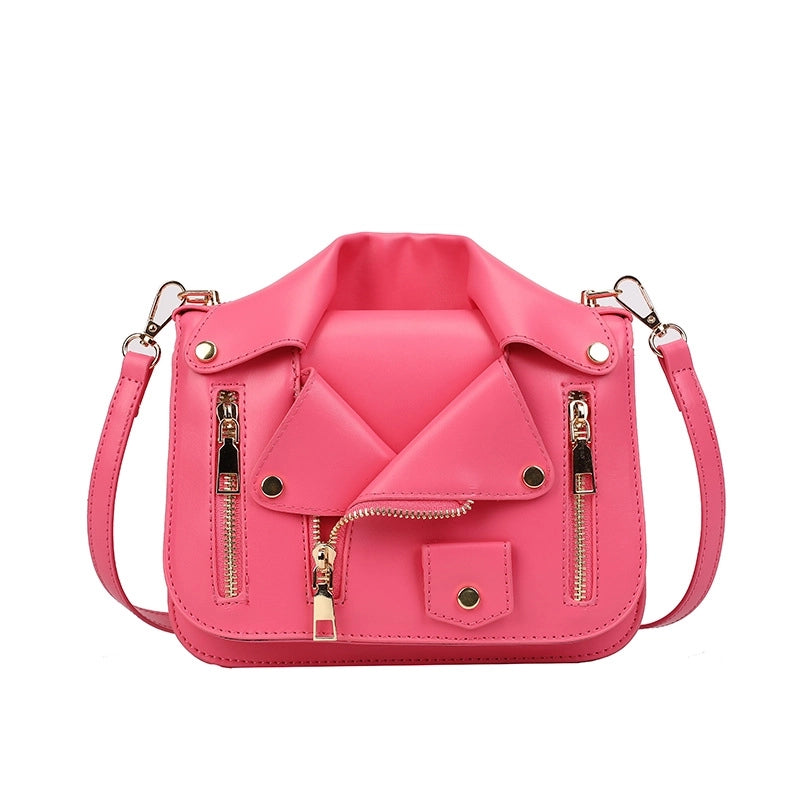 Women's Small Pu Leather Solid Color Basic Square Lock Clasp Crossbody Bag